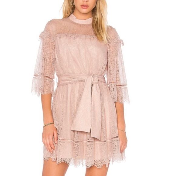 Keepsake the Label Slide Lace Mini Dress NWT size L - Picture 1 of 12